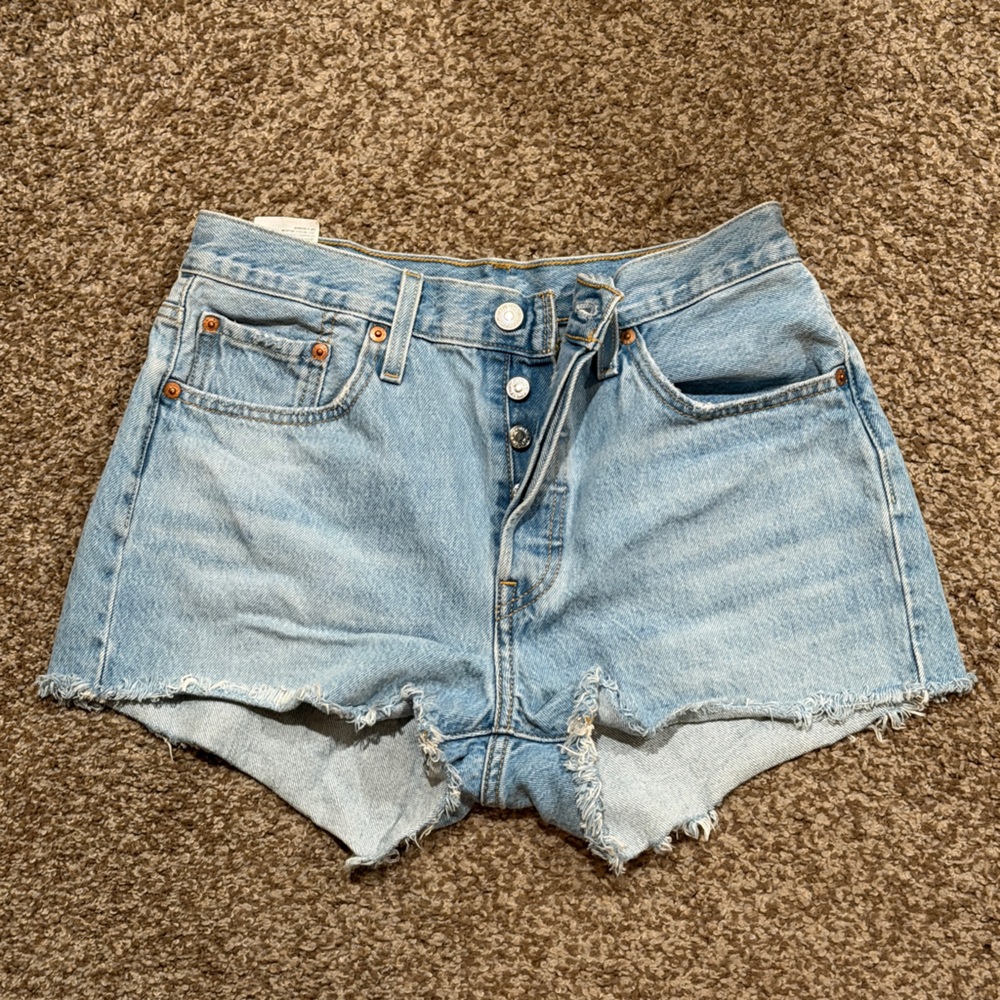 Levi's Light Blue Jean Shorts